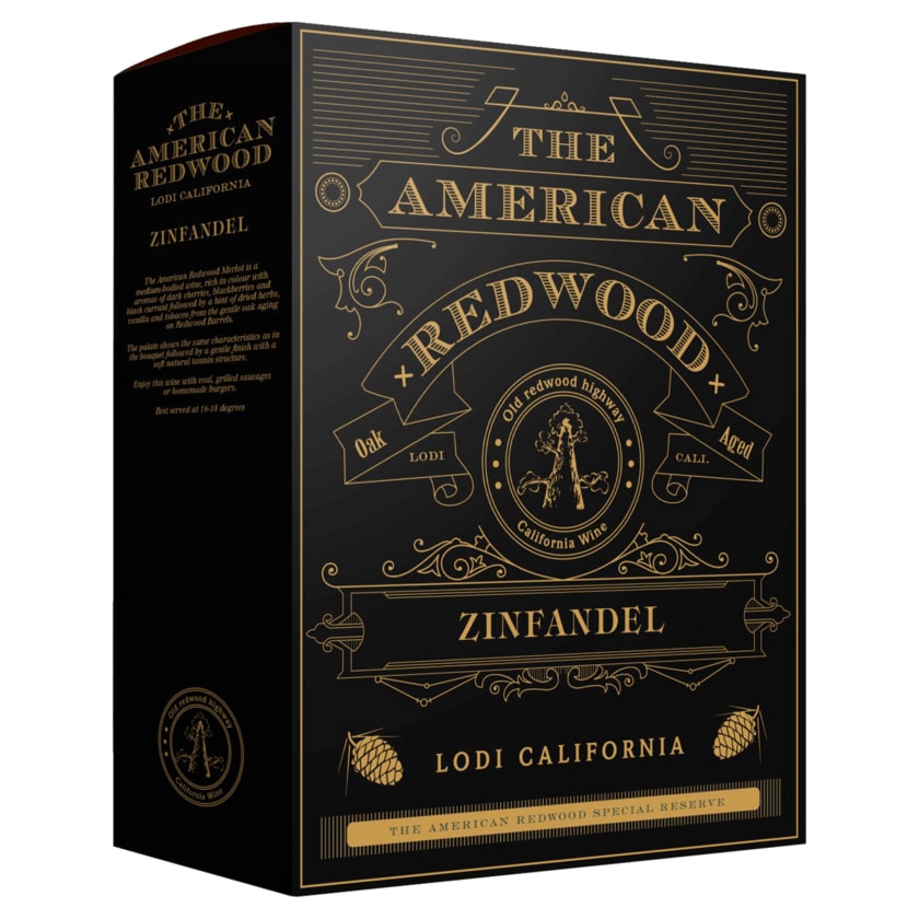 The American Redwood Rotwein Zinfandel trocken 3l